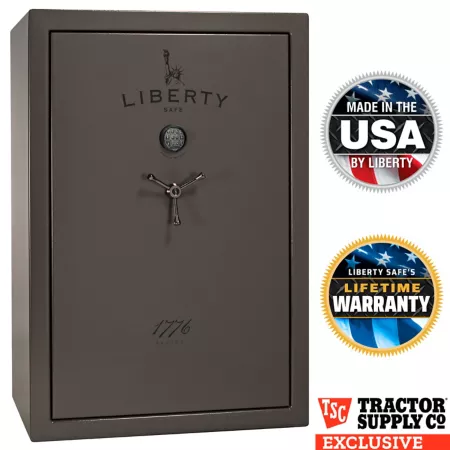 Liberty Safe 1776 50 Long Guns + 6 Handguns Electronic Lock 75 Minute Gun Safe Gray Marble Gun Safes