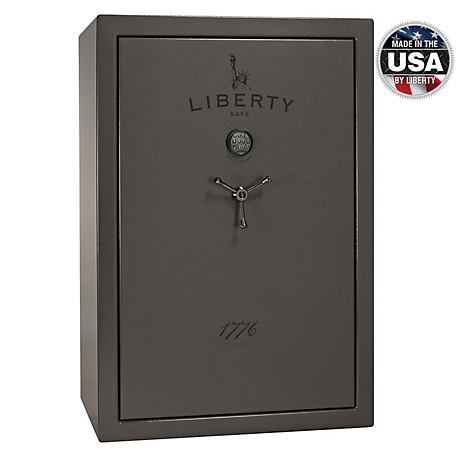 Liberty Safe 1776, 50 Long Gun + 6 Hand Gun, E-Lock, 75 Min Gun Safe, Gray Marble