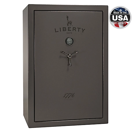 Liberty Safe 1776, 50 Long Gun + 6 Hand Gun, E-Lock, 75 Min Gun Safe, Gray Marble
