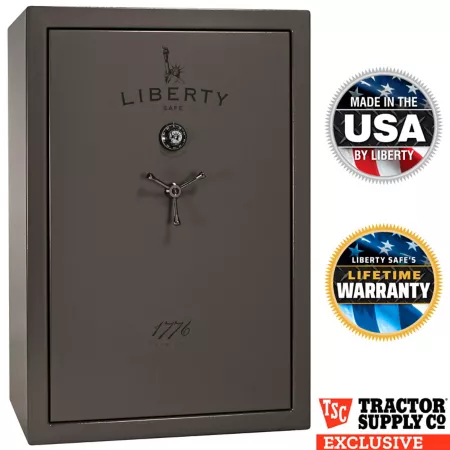 Liberty Safe 1776 50 Long Guns + 6 Handguns Combination Lock 75 Minute Gun Safe Gray Marble Gun Safes