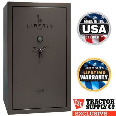 Liberty Safe 1776-T, 64 Long Gun + 9 Handgun, E-Lock, 75 Min Gun Safe, Gray Marble