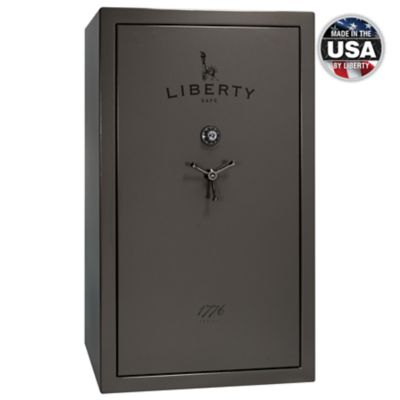 Liberty Safe 1776T, 64 Long Gun + 9 Handgun, Combination Lock, 75 Min. Fire Rating, Gun Safe, Marble Gray