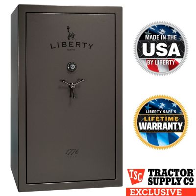 Liberty Safe 1776-T, 64 Long Gun + 9 Handgun, Combination Lock, 75 Min Gun Safe, Gray Marble