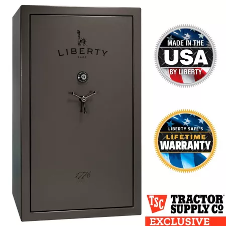 Liberty Safe 1776-T 64 Long Guns + 9 Handguns Combination Lock 75 Minute Gun Safe Gray Marble Gun Safes