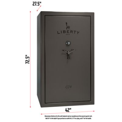 Image showing  64 Long Gun + 9 Handgun 34.3 cu. ft. Combination Lock 1776-T Gun Safe, 75 Min. Fire Rating, Gray Marble