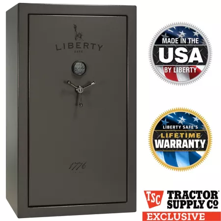 Liberty Safe 1776 36 Long Guns + 6 Handguns Electronic Lock 75 Minute Gun Safe Gray Marble Gun Safes