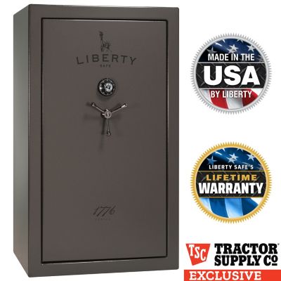 Liberty Safe 1776, 36 Long Gun + 6 Handgun, Combination Lock, 75 Min. Fire Rating, Gun Safe, Marble Gray