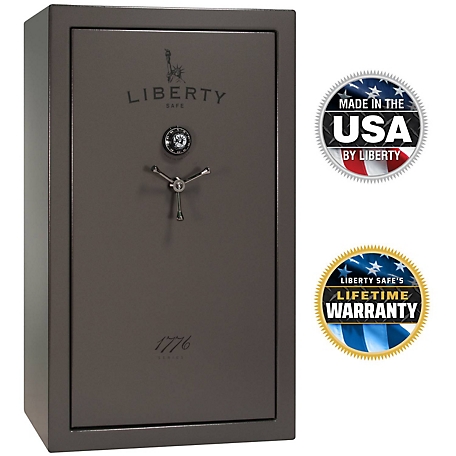 Liberty Safe 1776, 36 Long Gun + 6 Handgun, Combination Lock, 75 Min Gun Safe, Gray Marble
