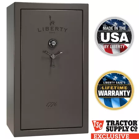 Liberty Safe 1776 36 Long Guns + 6 Handguns Combination Lock 75 Minute Gun Safe Gray Marble Gun Safes