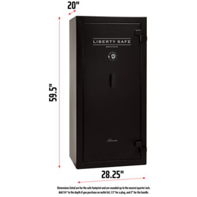 Image showing  30 Long Gun + 4 Handgun 14.3 cu. ft. Combination Lock Revere Gun Safe, Black