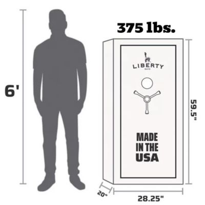 Image showing  30 Long Gun + 4 Handgun 14.3 cu. ft. Combination Lock Revere Gun Safe, Black