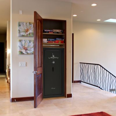 Image showing 7 th Liberty Safe 30 Long Gun and 4 Handgun 14.3 cu. ft. Combination Lock Revere Gun Safe, Black