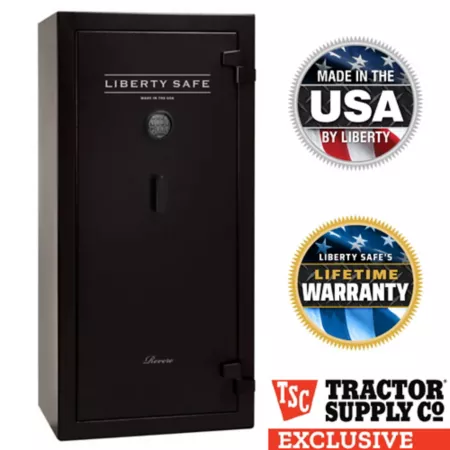 Liberty Safe Revere 30 Long Gun + 4 Handgun E-Lock 40 Minute Gun Safe Black Gun Safes