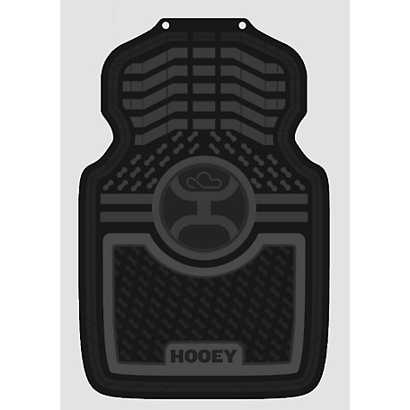 Hooey Anti-Slip Automotive Floor Mats, 2 pc., Black