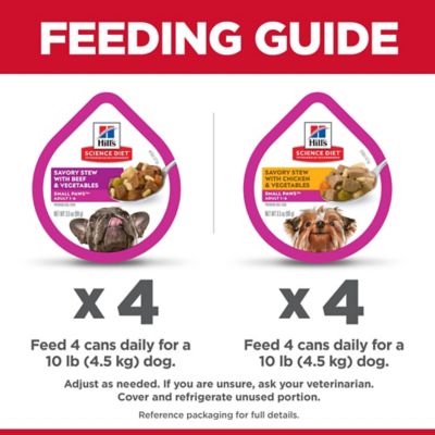 Image showing  Small Breed Adult Chicken and Beef Chunks Wet Dog Food Variety Pack, 3.5 oz., Pack of 12 Cans