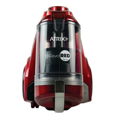 Image showing  Corded 120V Revo Bagless HEPA Canister Vacuum Cleaner, Red
