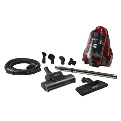 Image showing  Corded 120V Revo Bagless HEPA Canister Vacuum Cleaner, Red