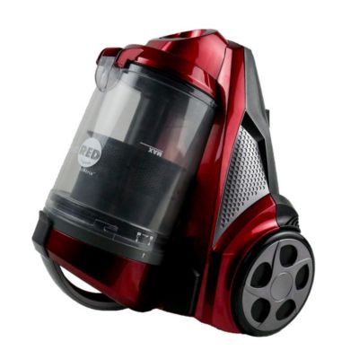 Image showing  Corded 120V Revo Bagless HEPA Canister Vacuum Cleaner, Red