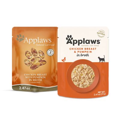 Applaws Chicken Breast & Pumpkin in Broth Natural Wet Cat Food, 2.47 oz.