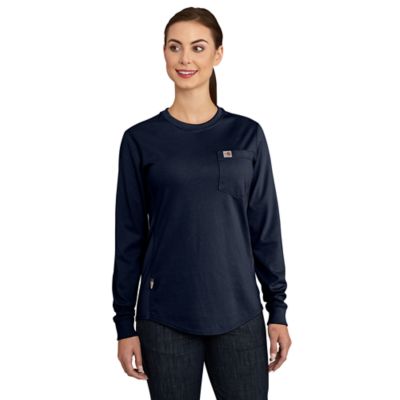 Image showing  Women's Flame-Resistant Force Cotton Crew Long-Sleeve T-Shirt