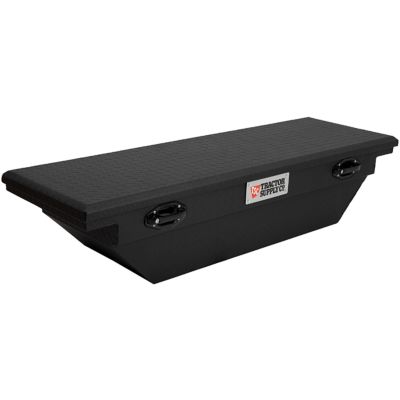 Tractor Supply 64 in. Texture Matte Black Finish Aluminum Low Profile Crossover Truck Tool Box