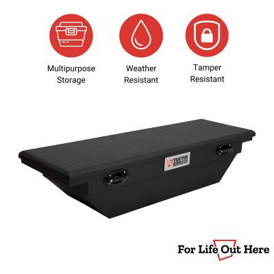 Image showing  6 cu. ft. Aluminum Low-Profile Crossover Truck Tool Box for Mid-Size Trucks, 64 in. x 20 in., Matte Black