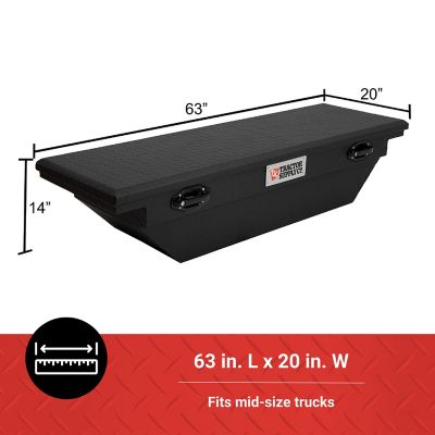 Image showing  6 cu. ft. Aluminum Low-Profile Crossover Truck Tool Box for Mid-Size Trucks, 64 in. x 20 in., Matte Black
