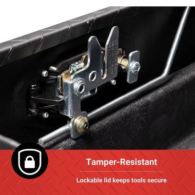 Image showing 8 th Tractor Supply 6 cu. ft. Aluminum Low-Profile Crossover Truck Tool Box for Mid-Size Trucks, 64 in. x 20 in., Matte Black