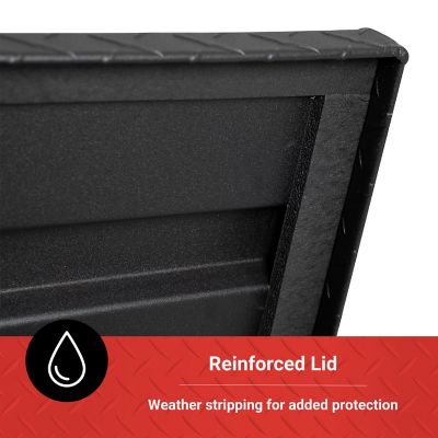 Image showing 10 th Tractor Supply 6 cu. ft. Aluminum Low-Profile Crossover Truck Tool Box for Mid-Size Trucks, 64 in. x 20 in., Matte Black