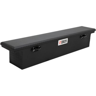 Tractor Supply 64 in. x 20 in. Texture Matte Black Finish Aluminum Low Profile Crossover Truck Tool Box at Tractor Supply Co