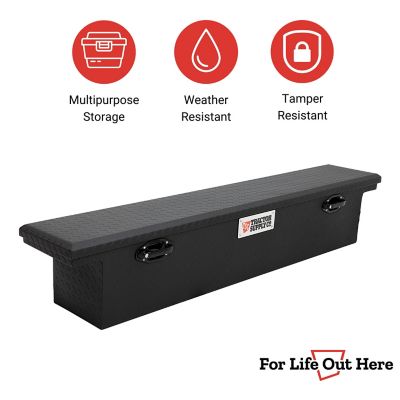 Image showing  6.5 cu. ft. Aluminum Low-Profile Crossover Truck Tool Box for Full-Size Trucks, 73 in., Matte Black