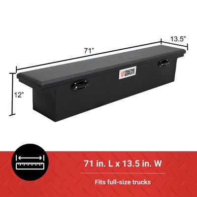 Image showing  6.5 cu. ft. Aluminum Low-Profile Crossover Truck Tool Box for Full-Size Trucks, 73 in., Matte Black