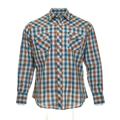 Wrangler Men's Long-Sleeve Wrancher Print Snap Shirt, MTW1463