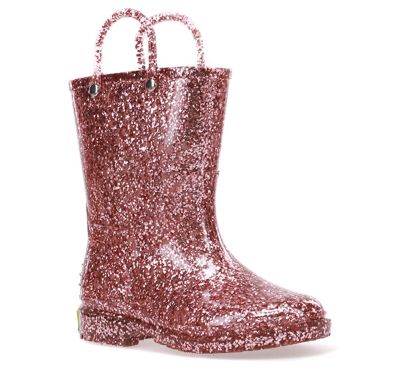 girls glitter rain boots