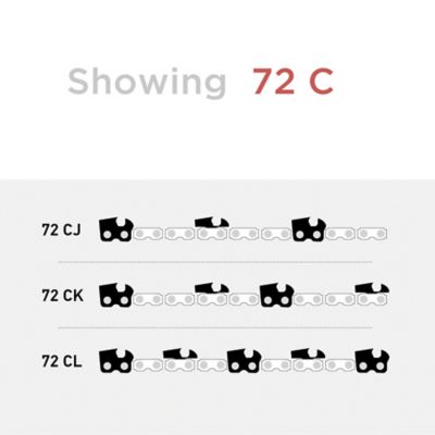 Image showing  20 in. PowerCut Chainsaw Chain, 3/8 in. Pitch, 0.050 in. Gauge, 72 Drive Links, 72CJ072G