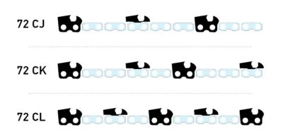 Image showing  32 in. PowerCut Chainsaw Chain, 3/8 in. Pitch, 0.050 in. Gauge, 105 Drive Links, 72CJ105G