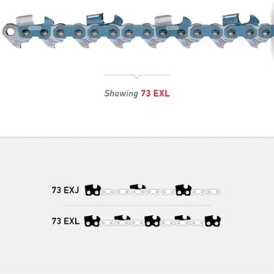 Image showing  20 in. PowerCut Chainsaw Chain, 3/8 in. Pitch, 0.058 in. Gauge, 72 Drive Links, 73EXJ072G