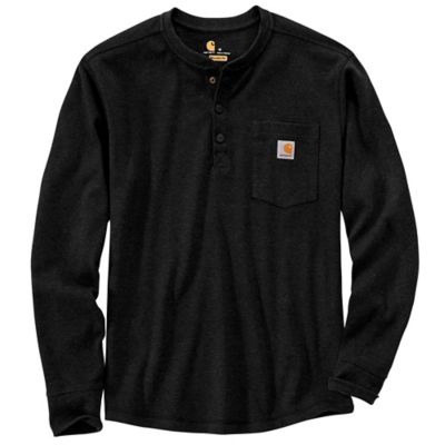Carhartt Long-Sleeve Relaxed Fit Heavyweight Henley Pocket Thermal T-Shirt Athletic body shape and XLT fit perfect!  Highly recommended for those who struggle to find long sleeve shirts where the sleeve are not too short