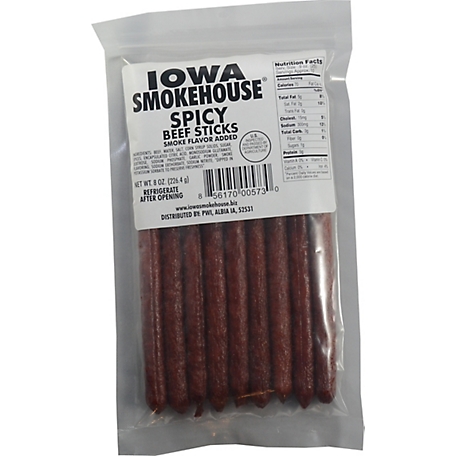 Iowa Smokehouse Spicy Beef Jerky Sticks, 8 oz.
