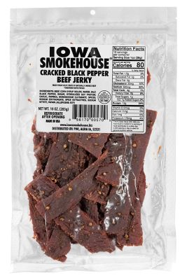 Iowa Smokehouse Cracked Black Pepper Beef Jerky, 10 oz.