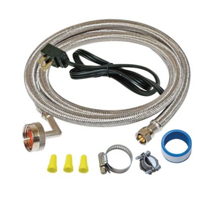 New Smart Choice 6' Stainless Steel Dishwasher Install Kit w/ Power Cord 