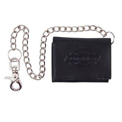 Dickies Men's Synthetic Trifold Wallet with a Chain