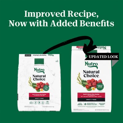 Image showing  Adult Dry Dog Food, Beef & Brown Rice, 28 lb. Bag