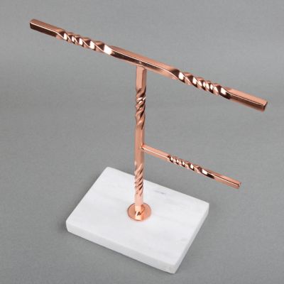 Image showing  Marble Base Jewelry Stand, White