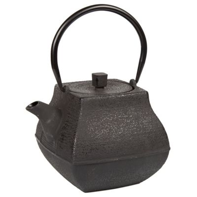 Creative Home 47 oz. Cast-Iron Tea Pot with Infuser, Black