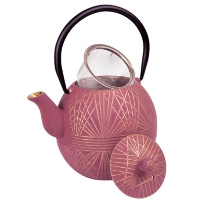 Image showing  34 oz. Cast-Iron Tea Pot with Infuser