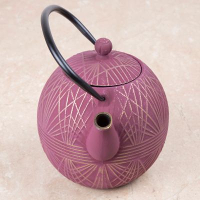 Image showing  34 oz. Cast-Iron Tea Pot with Infuser