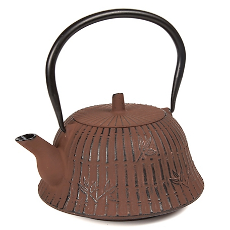 Creative Home 40 oz. Cast-Iron Tea Pot with Infuser, Rust