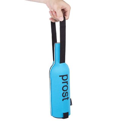 Image showing  Neoprene Single Wine Carrier Bag, Blue
