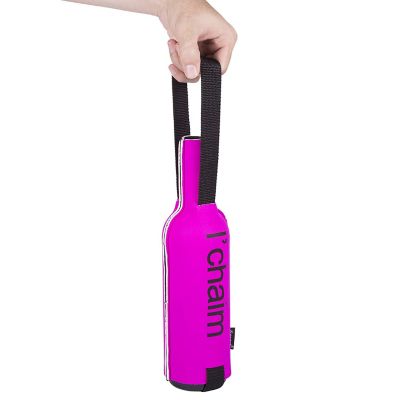 Image showing  Neoprene Single Wine Carrier Bag, Flo Pink